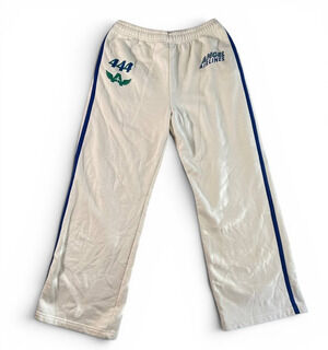 Angel Airlines 444 White Track Pants Mayfair Athletic Sweatpants Adult Medium